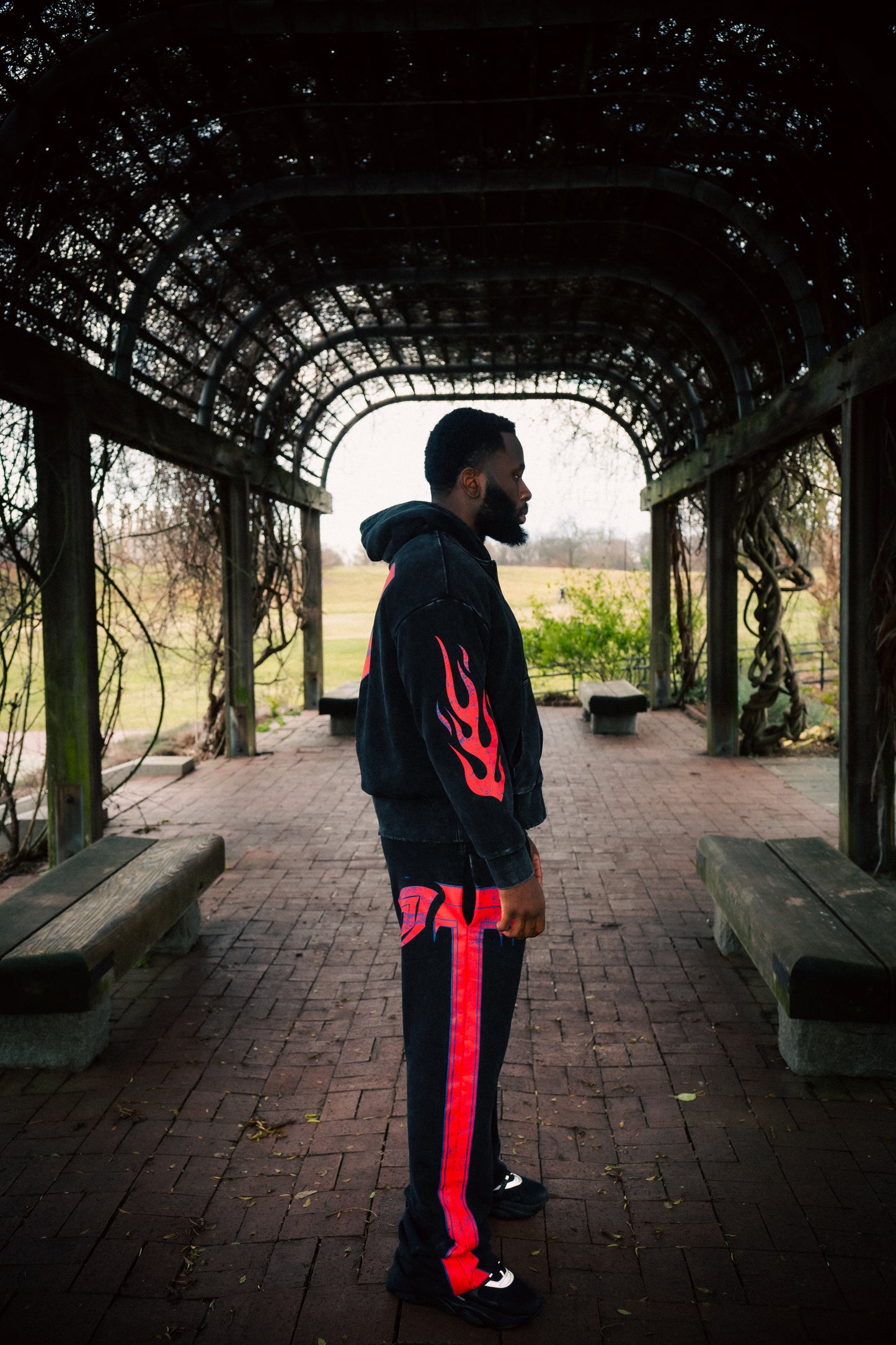 Black Purity Flame Hoodie