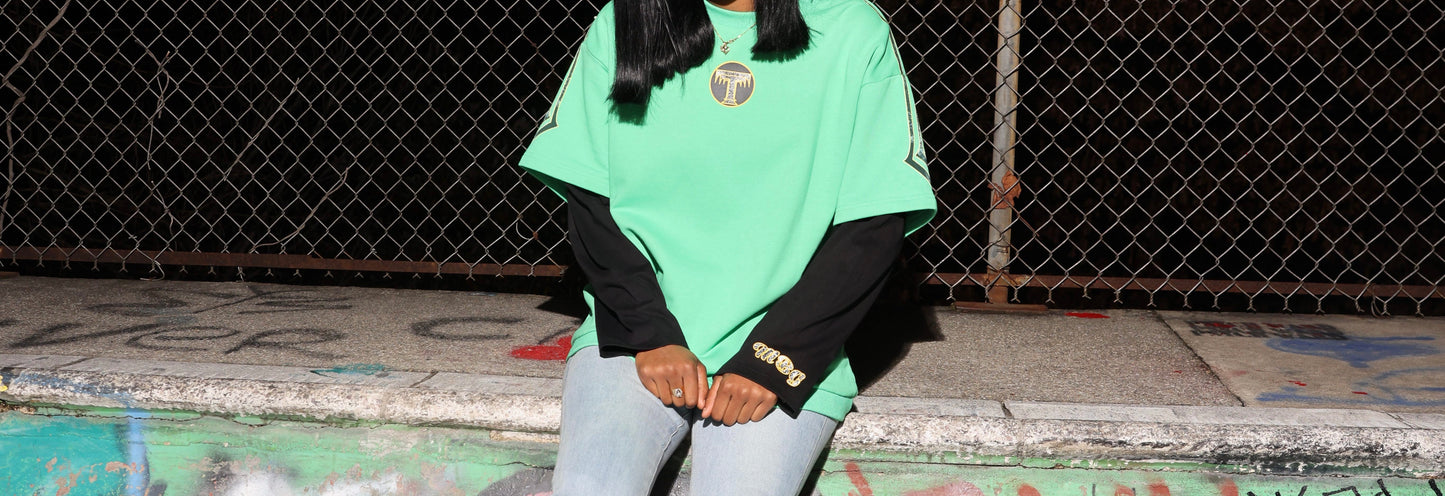 Green Pain Trin Long-Sleeved T-Shirt