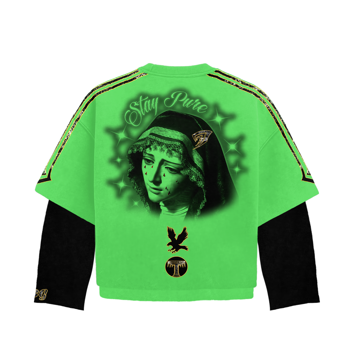 Green Pain Trin Long-Sleeved T-Shirt